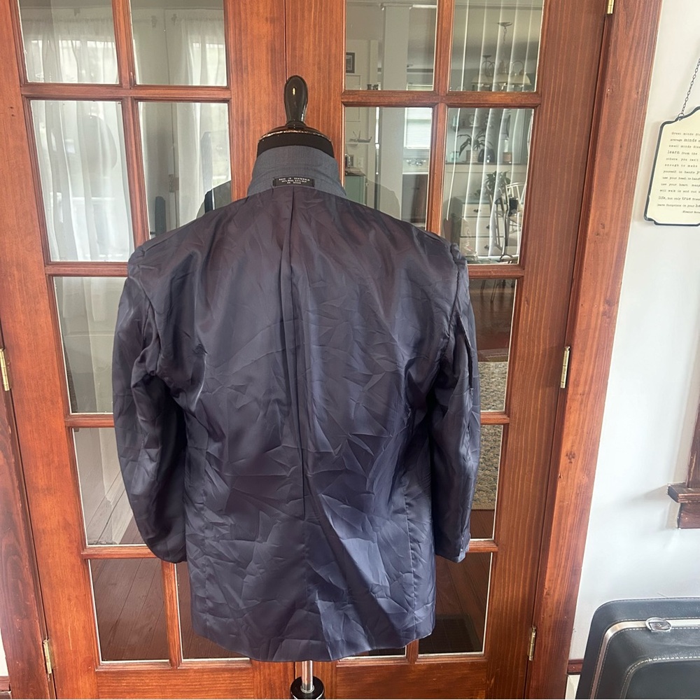 Albert Nipon Jacket Adult 40r Solid Gray Single B… - image 8